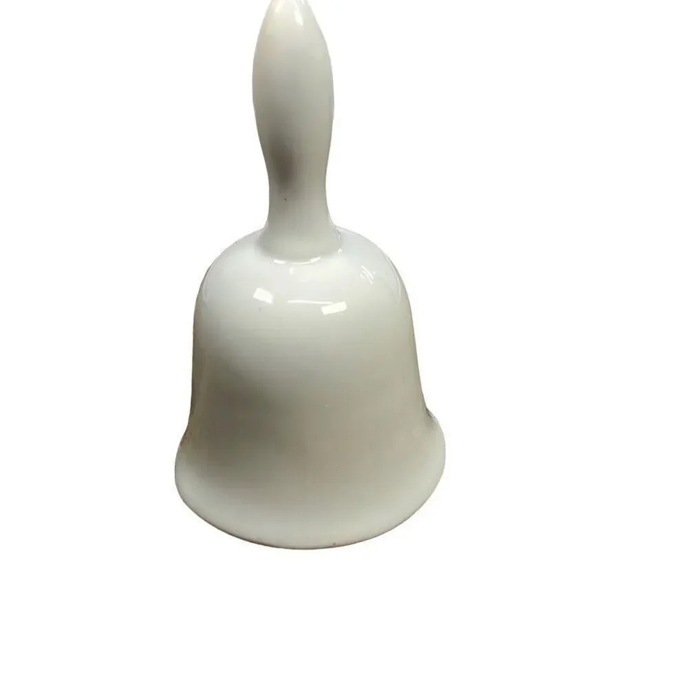Currier & Ives White American Homestead Summer Porcelain Hand Bell